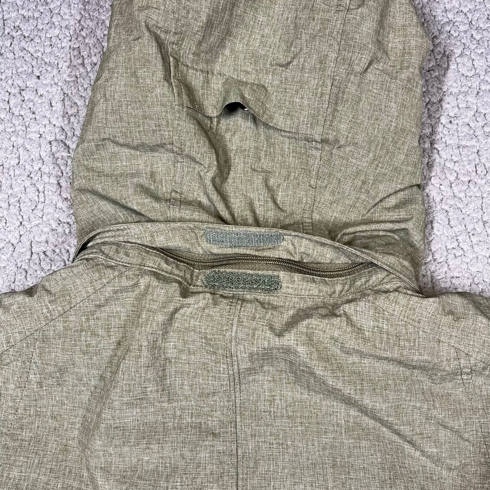 REI Womens Hooded Rain Parka Jacket Green Longline Trench Coat Size L RN37249 - Picture 11 of 12